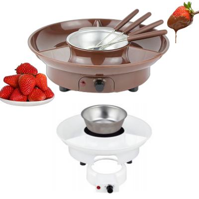 kids party use Electrical Chocolate Fountain machine Chocolate Melt Fondue pot with fruit tray