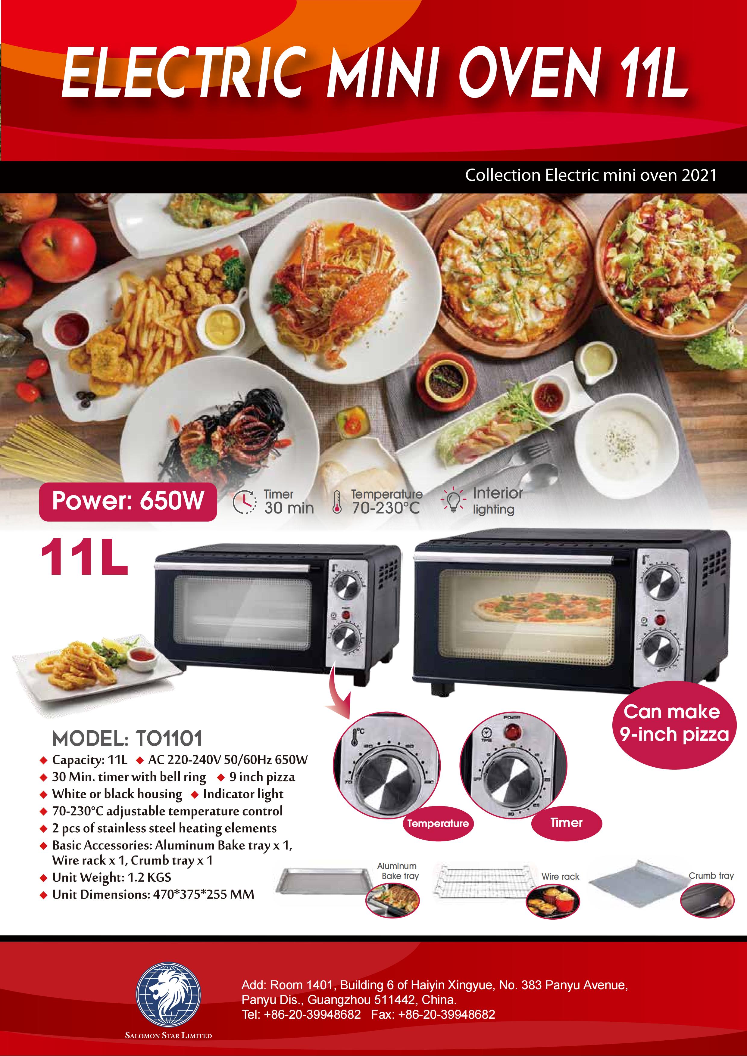 11L electric oven