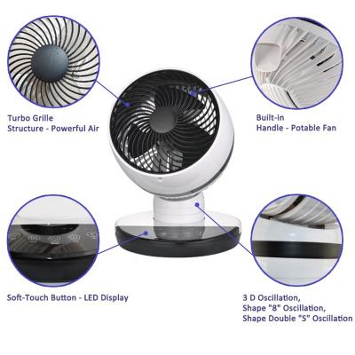 Best Design 20cm Touch Control Air Circulation Fan with Remote Control