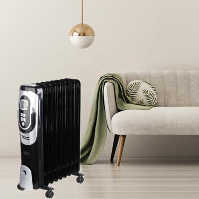 2500W Oil Heaters with Temperature Adjustment Movable Space Heater for Home and Office