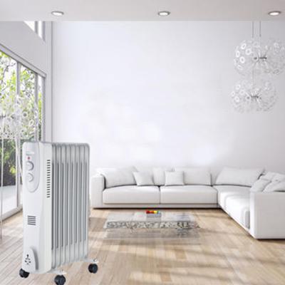 Oil Filled Radiator Heater 1500W - Portable Electric Oil Space Heater for Indoor Use