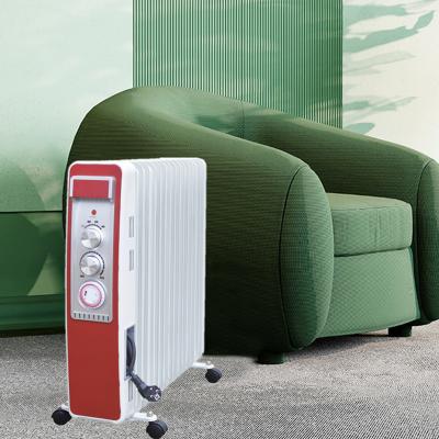 Freestanding 9 Fins Mechanical Oil Filled Heater Portable Room Radiator Filled Oil Heaters with Adjustable Thermostat
