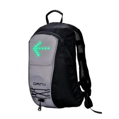 15 liters simple style LED turn signal safety warning outdoor backpack leisure backpack