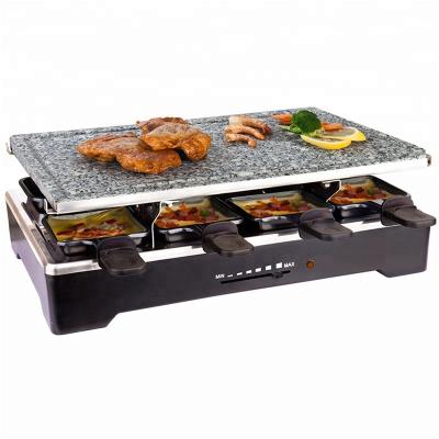 8 Persons electric table top portable mini smokeless kebab grill rotisserie stone bbq grill