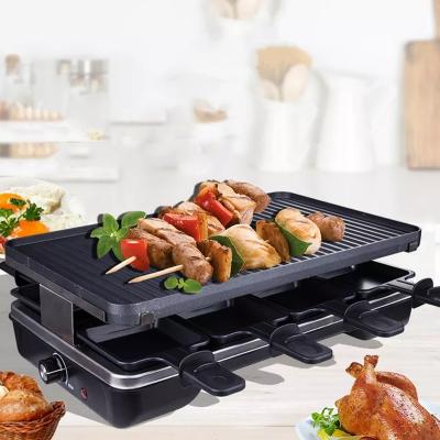 New Desgin Small Indoor Electric Grill Griddle Machine Melt Cheese And Grill Meat Vegetables At Once Beef Party BBQ Grill With 8 Pan