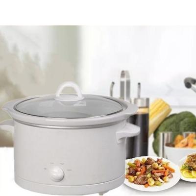 5.5L round slow cooker mini electric slow cooker crock pot for kitchen appliance with tempered glass lid