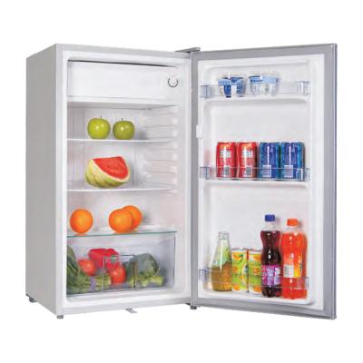 best selling silver color 85 liters fridge with mini freezer simply design mini refrigerator