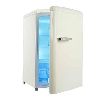 white 121L Retro Design Upright Refrigerator only cooling single Door Fridge