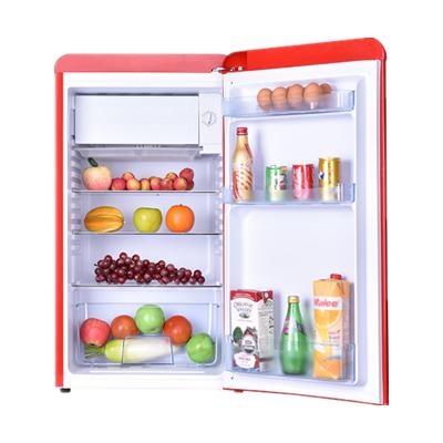 90 litre retro red fridge 10 L freezer capacity household small refrigerator table fridge for cooling food