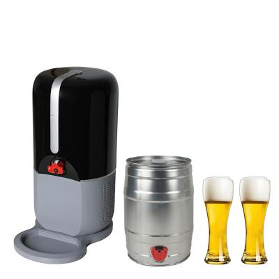 Amazon hot sell black 5L draft beer automatic dispenser mini keg regulator tabletop beer cooler drinking dispenser
