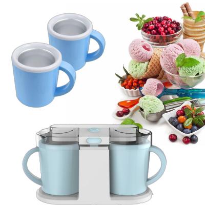 2022 Newest diy ice cream fast making machine Portable Automatic Easy Operation 1 Liter 15W Electric Ice Cream ball Home Maker with two cups