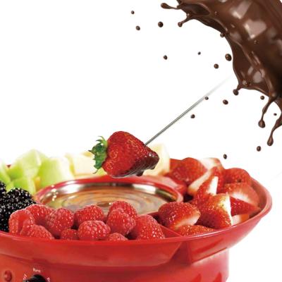 home use kids party chocolate pot Chocolote Fondue machine with fruit tray electric chocolate fondue machine