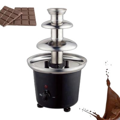 2022 Small Party Chocolate Fondue Fountains Electric MiniMachine 100W Chocolate melting machine 3 Tier for kids