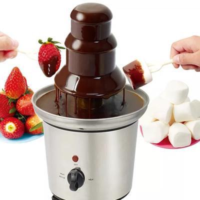 Hot-sale popular electric Mini chocolate fondue fountain machine sweet entaintainer chocolate melting machine pot
